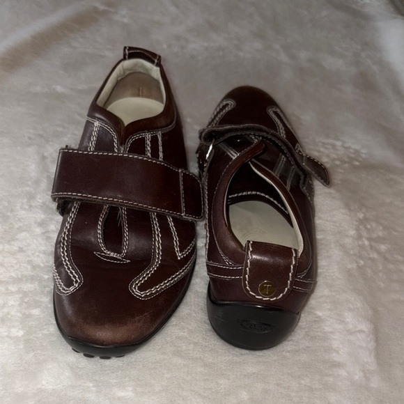 Gently Loved Chocolate Brown Leather Velcro Loafer .. No longer sold on site! - Picture 1 of 12